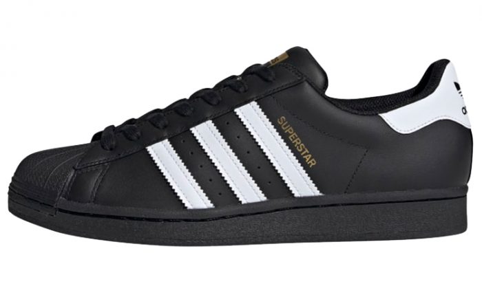 Adidas Originals SUPERSTAR LOW Скейтборд Кроссовки Унисекс Черный Белый — изображение 1