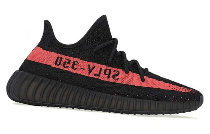 Adidas Originals Yeezy Boost 350 V2 'Основной черный Красный' Низкий топ повседневный унисекс выпуск 2022 года — изображение 2