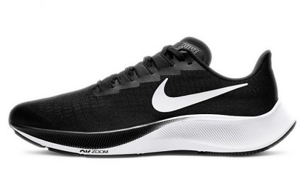 Nike Pegasus 37 Амортизаторы Нижняя юбка Резистентный Низ Топ Повседневный Тренировочные Беговые кроссовки Унисекс Черно-белая панда