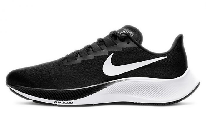 Nike Pegasus 37 Амортизаторы Нижняя юбка Резистентный Низ Топ Повседневный Тренировочные Беговые кроссовки Унисекс Черно-белая панда — изображение 1
