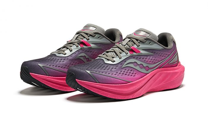 Saucony Slay Full Speed 2 Беговые кроссовки Низкий топ Серый Красный Унисекс — изображение 3