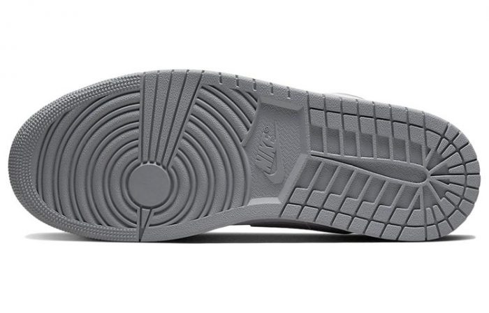 Jordan Air Jordan 1 Stealth And White Противоскользящий Низкий Топ Винтажные Баскетбольные Кроссовки Мужские Серый Белый — изображение 6
