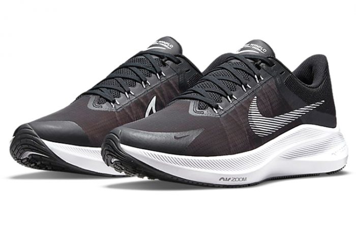 Nike Zoom Winflo 8 Slip-resistant Abrasion-resistant Low Top Casual Training Running Shoes Men's Black White — изображение 3