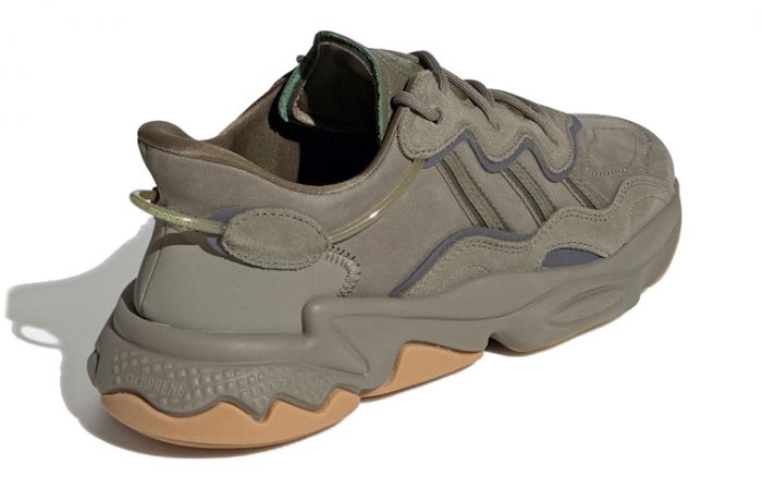 Adidas Originals Ozweego Trace Cargo Low Топ Кэжуал Унисекс Оливково-зеленый — изображение 4