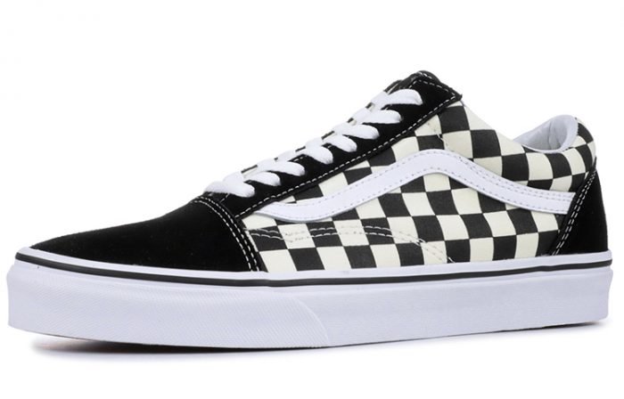 Vans Old Skool Collection Черный Шахматный узор Низкие Кроссовки для скейтбординга Унисекс Черный Белый — изображение 2