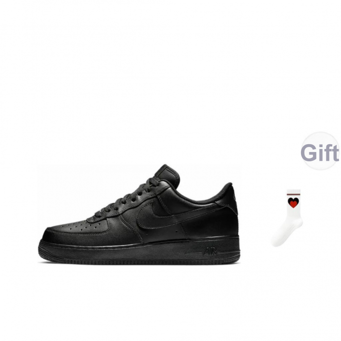 Nike Air Force 1 07 Черный воин Устойчивый к истиранию Низкий топ Скейтбординг Кроссовки Унисекс Черный — изображение 7
