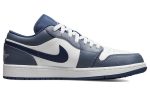 Jordan Air Jordan 1 Low Устойчивый к истиранию Низкий Топ Винтажные баскетбольные кроссовки Мужской Морской синий — изображение 2