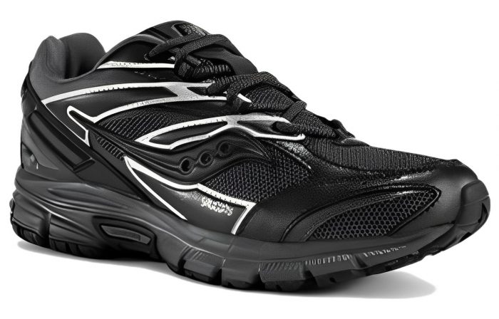 Saucony Cohesion 2K Амортизаторы Шок Резистентность к Сцеплению Низкий Топ Тренировочные Беговые Кроссовки Унисекс Черный Серый — изображение 3