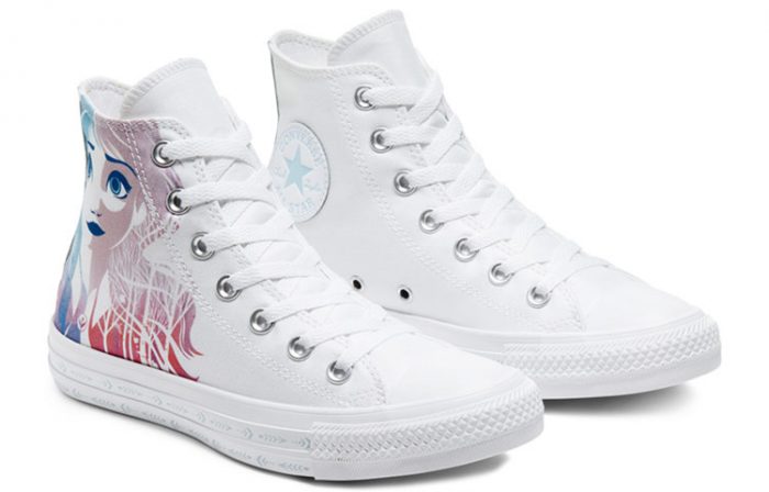 Disney x Converse Chuck Taylor All Star Anna And Elsa High Top Скейтборд Кроссовки Unisex Белый — изображение 3
