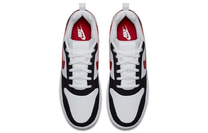 Nike Court Borough Low Топ Скейтборд Кроссовки Мужские Черный Белый Красный — изображение 4