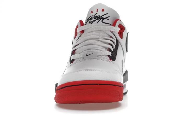 Nike Flight Legacy MID Топ Винтажные Баскетбольные Кроссовки Унисекс Красный Белый — изображение 4