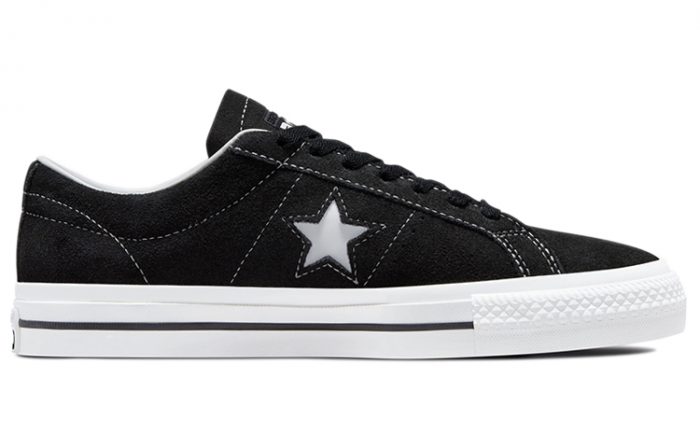 Конверс One Star Pro Low Топ Скейтборд Кроссовки Унисекс Черный Белый — изображение 2