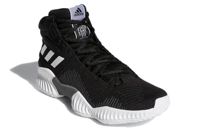 Adidas Pro Bounce 2018 Амортизаторы Slip-resistant MID Топ Баскетбольные кроссовки для игры Мужской Черный белый — изображение 2