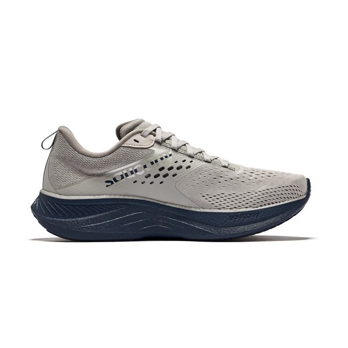 Saucony RIDE 17 Амортизаторы Slip-Resistant Дышащий Низкий Топ Тренировочные Спринт Беговые кроссовки Мужские Светло-Серый — изображение 2