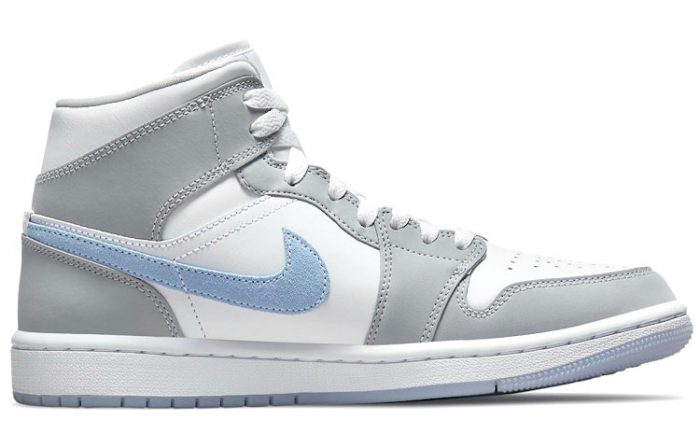 Jordan Air Jordan 1 MID 'Волк GREY' MID Топ Винтажные баскетбольные кроссовки Женские Ледяной синий — изображение 2