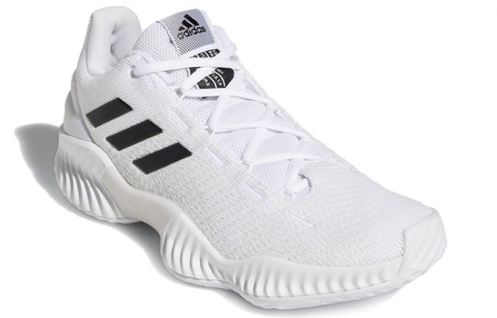 Adidas Pro Bounce 2018 Low Топ Баскетбольные кроссовки для игры Мужской Белый черный — изображение 3
