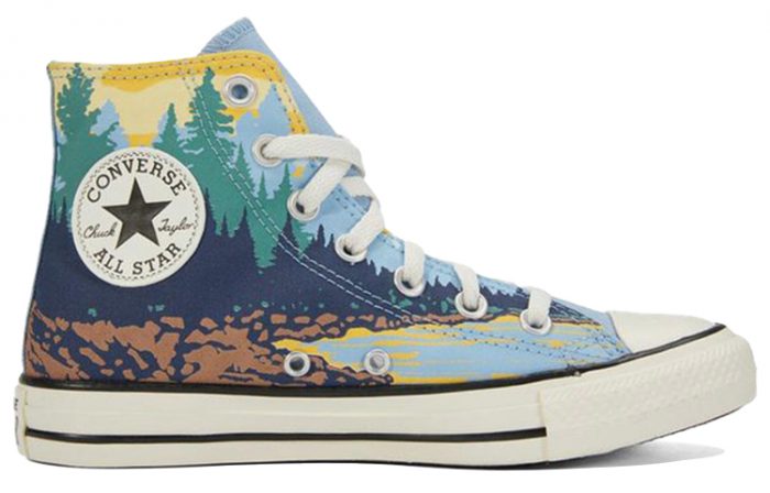 Converse Chuck Taylor All Star Нижняя юбка Резистентные амортизаторы Высокие кроссовки для скейтбординга Унисекс Swift Синий — изображение 2