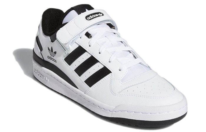 Adidas Originals FORUM Низкие Аbrasion-Resistant Low Top Скейтборд Кроссовки Унисекс Белый Черный — изображение 3