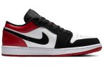 Jordan Air Jordan 1 Low 'Черный Палец' Низкий Топ Винтажные Баскетбольные Кроссовки Унисекс Черный Красный Белый — изображение 2