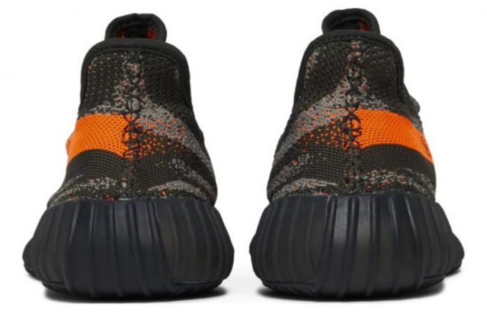 Adidas Originals Yeezy Boost 350 V2 Low Топ Casual Унисекс Серый Оранжевый — изображение 4