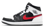Jordan Air Jordan 1 MID Топ Винтажные баскетбольные кроссовки Унисекс Черный Белый Красный