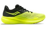 Saucony Ride 16 Противоскользящий Устойчивый к истиранию Низкий Топ Повседневные Беговые кроссовки Мужские Черные Желтые — изображение 2