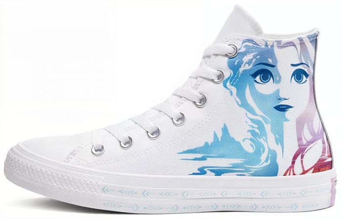 Disney x Converse Chuck Taylor All Star Anna And Elsa High Top Скейтборд Кроссовки Unisex Белый — изображение 1