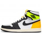 Jordan Air Jordan 1 High OG Ретро 'Вольт Золотой' Высокий Топ Винтажные Баскетбольные Кроссовки Унисекс Желто-Оранжевый Палец