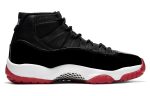 Jordan Air Jordan 11 Темно-красный цвет устойчивый к истиранию высокий топ винтажные баскетбольные кроссовки унисекс черный красный белый — изображение 2