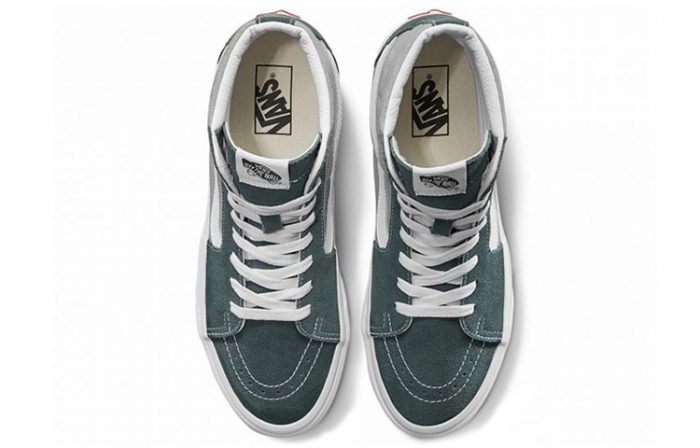 VANS SK8 High Топ Скейтборд Кроссовки Унисекс Серый Зеленый — изображение 4