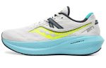 Saucony Triumph Victory 20 Амортизация Устойчивость к истиранию Дышащие Низкие Кроссовки для бега Унисекс Серый Желтый