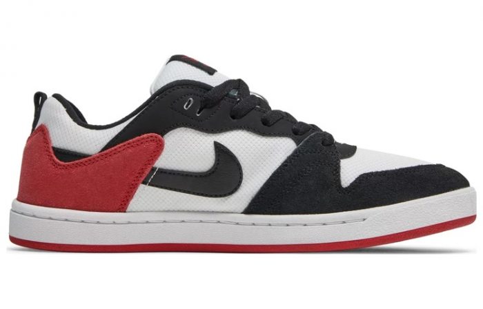 Nike SB Alleyoop Покрытие Slip-Resistant Низкие Кроссовки для Скейтбординга Мужские Черные Белые Красные — изображение 2