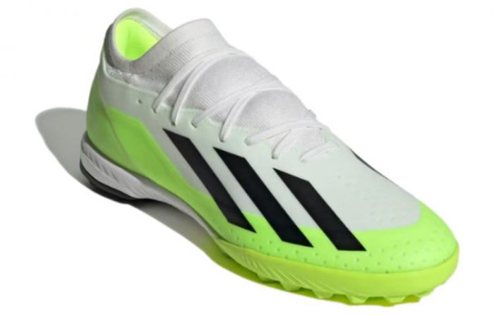 Adidas X Crazyfast.3 TF Шипы Твердый грунт Искусственные шипы Футбольные бутсы Унисекс Зеленый Черный Белый — изображение 3