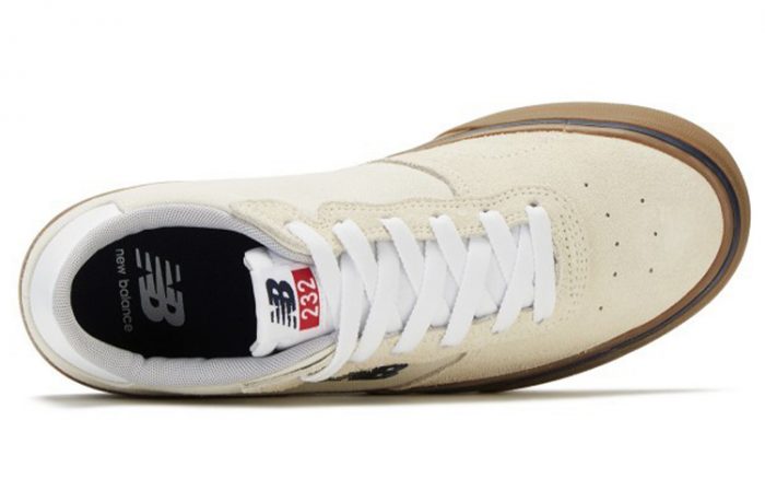 New Balance NB 232 Теплоизоляционное покрытие Низкие кеды для скейтбординга Унисекс Бежевый Белый Коричневый — изображение 3