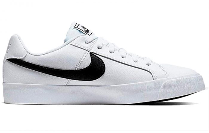 Nike Court Royale AC Low Топ Скейтборд Кроссовки Унисекс Белый Черный — изображение 2