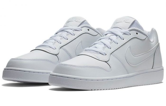 Nike EBERNON Low Топ Скейтборд Кроссовки Мужские Чисто Белые — изображение 3