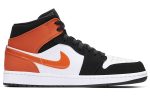 Jordan Air Jordan 1 MID SHATTERED Баскетбольный щит Амортизация MID Топ Винтажные баскетбольные кроссовки Унисекс Белый Оранжевый — изображение 2