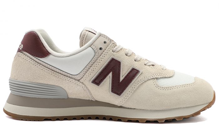 New Balance NB 574 Low Топ Беговые кроссовки Женские Экрю — изображение 2