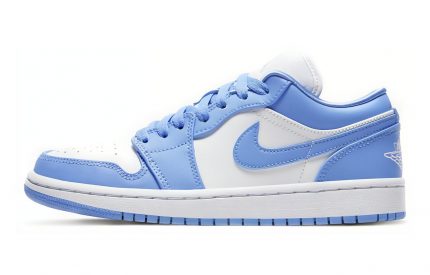 Jordan Air Jordan 1 Университетский синий устойчивый к истиранию низкий топ винтажные баскетбольные кроссовки женские университетский синий