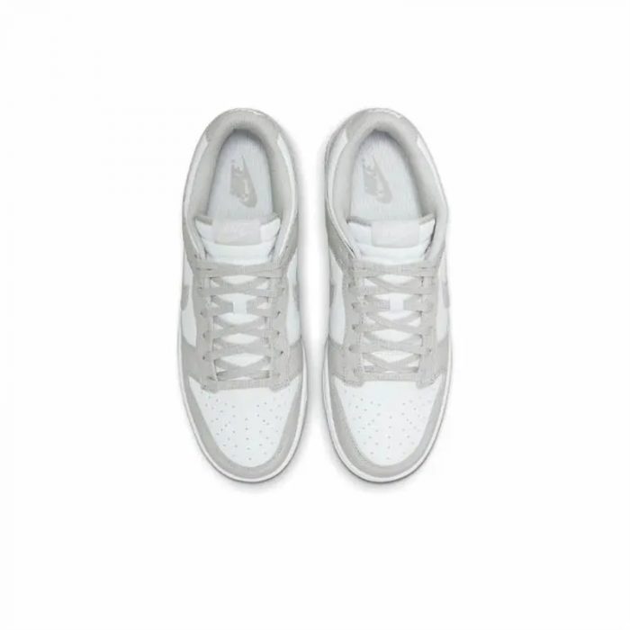 Nike Dunk Retro 'GREY Fog' Устойчивые к истиранию Низкие Скейтборд Кроссовки Мужские Серый Белый — изображение 13