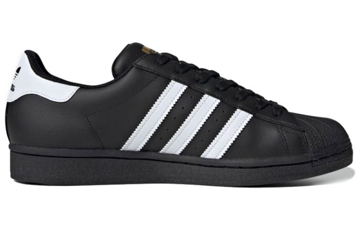 Adidas Originals SUPERSTAR LOW Скейтборд Кроссовки Унисекс Черный Белый — изображение 2