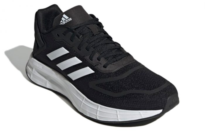 Adidas Duramo 10 Амортизация Дышащий Легкий Низкий Топ Повседневные Тренировочные Беговые Кроссовки Мужские Черный Белый — изображение 3