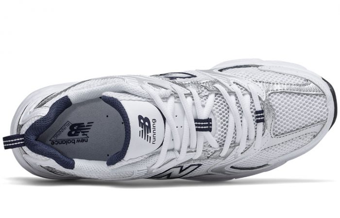 New Balance NB 530 Амортизация устойчивость к истиранию дышащий низкий топ для бега унисекс белый серебряный ширина D — изображение 3