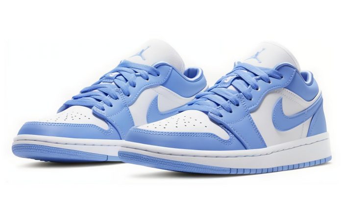 Jordan Air Jordan 1 Университетский синий устойчивый к истиранию низкий топ винтажные баскетбольные кроссовки женские университетский синий — изображение 3