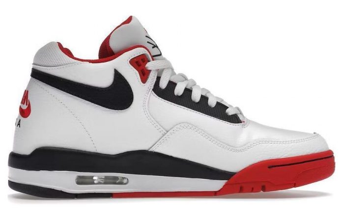 Nike Flight Legacy MID Топ Винтажные Баскетбольные Кроссовки Унисекс Красный Белый — изображение 2