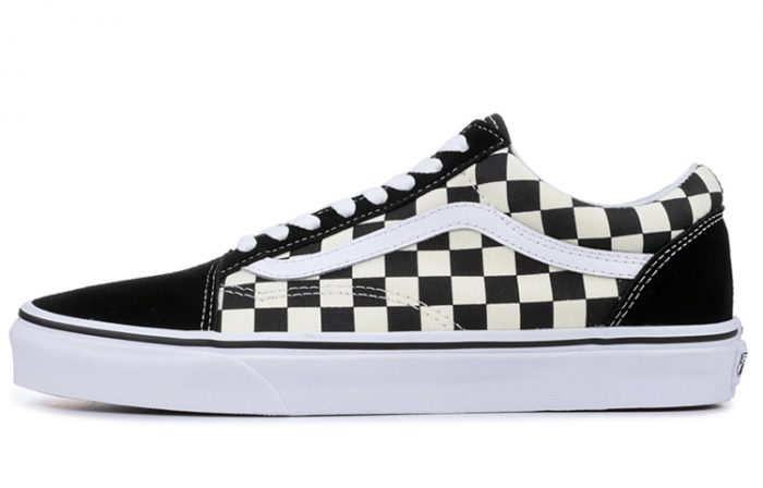 Vans Old Skool Collection Черный Шахматный узор Низкие Кроссовки для скейтбординга Унисекс Черный Белый — изображение 1