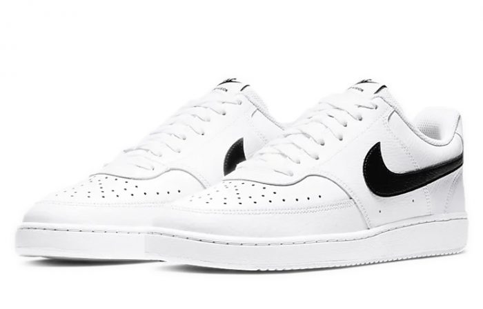 Nike Court Vision 1 Low Топ Скейтборд Кроссовки Унисекс Белый Черный — изображение 3