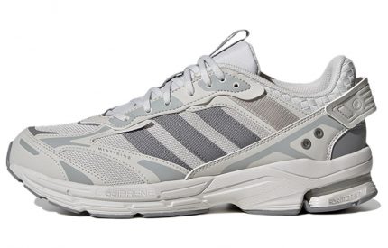 Adidas Spiritain 2000 Устойчивые к истиранию амортизаторы Низкий топ Городской Коммутирующий Повседневный Беговые кроссовки Унисекс Серый Белый