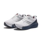 Saucony TRIUMPH Victory 22 Амортизация Низкий Топ Беговые кроссовки Мужские Белый Темно-синий Широкий — изображение 3