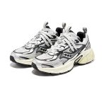Saucony 2K CAVALRY Устойчивый к истиранию Низкий Топ Повседневный Тренировки Городской Коммутирование Беговые кроссовки Унисекс Серебристый Черный — изображение 3
